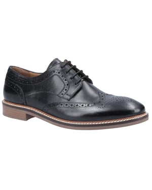 Hush Puppies Bryson Läder Herrsvarta Brogueskor