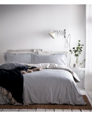 Hebden Duvet Set Navy/Grey