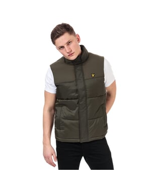 Lyle And Scott Vadderad Gilet i Grön för herr