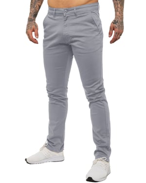 Enzo Mens Slim Fit Stretch Chinos