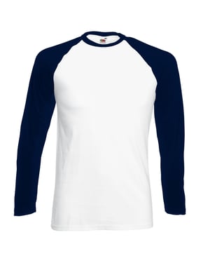 Fruit Of The Loom Mens Long Sleeve Baseball T-Shirt