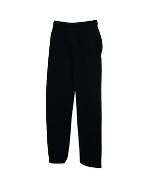 Fruit Of The Loom Heren Open Zoom Trainingsbroek / Joggingbroek (Zwart)