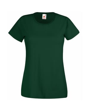 Fruit Of The Loom Ladies/Womens Lady-Fit Valueweight Short Sleeve T-Shirt (Pack Of 5) (Bottle Green)