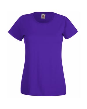 Fruit Of The Loom Ladies/Womens Lady-Fit Valueweight Short Sleeve T-Shirt (Pack Of 5) (Purple)
