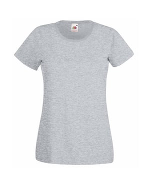 Fruit of the Loom Dames/vrouwen Lady-Fit Valueweight Short Sleeve T-Shirt (Pak van 5) (Heide Grijs)