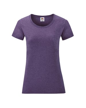 Fruit of the Loom Dames/vrouwen Lady-Fit Valueweight Short Sleeve T-Shirt (Pak van 5) (Heide Paars)