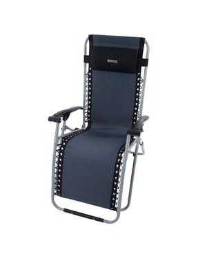 Regatta Great Outdoors Reclining Colico Lounging Chair (Black/Seal Grey)