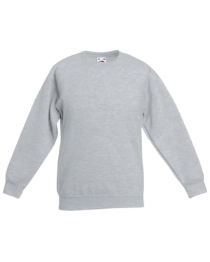 Fruit Of The Loom Kids Unisex Klassieke 80/20 set-in Sweater (2 stuks) (Heather Grijs)