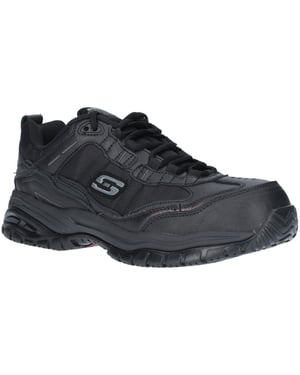 Skechers Herr Soft Stride Avslappnad Passform Snörda Säkerhetsskor