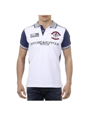 Ufford & Suffolk Polo Club Mens Polo Short Sleeves US001 WHITE