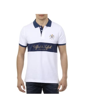 Ufford & Suffolk Polo Club Mens Polo Short Sleeves US002 WHITE