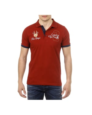 Ufford & Suffolk Polo Club Mens Polo Short Sleeves US005 BORDEAUX