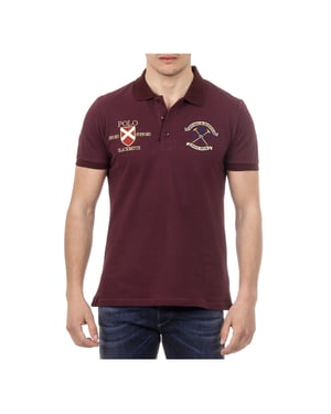 Ufford & Suffolk Polo Club Mens Polo Short Sleeves US007 BORDEAUX