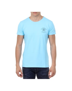 Ufford & Suffolk Polo Club Mens T-Shirt Short Sleeves Round Neck US028 BLUE