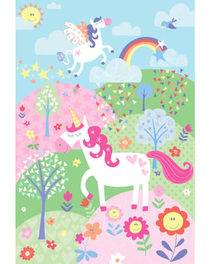 Unicorn Wall Mural Pink