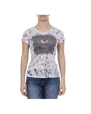 V 1969 Italia Womens T-shirt Short Sleeves Round Neck Grey AVA