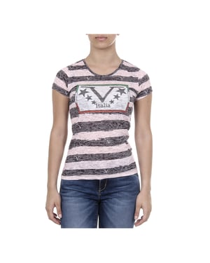 V 1969 Italia Womens T-shirt Short Sleeves Round Neck Multicolor CHARLOTTE