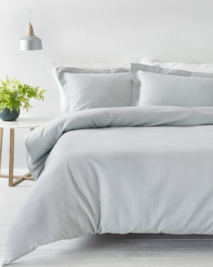 Waffle Duvet Set Silver