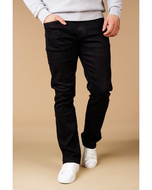 Black Straight Leg Cotton Rich Jeans