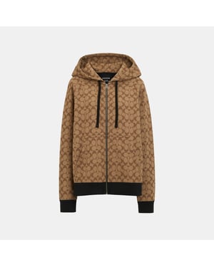 All Over Signature Zip Hoodie
