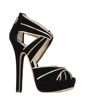 Jimmy Choo Koko Platform Sandals in Black Suede