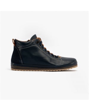 Lotus FRIDA Womens Leather Boots Navy/Tan Leather