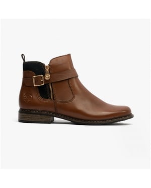 Rieker Z4959-22 Womens Leather Boots Chestnut