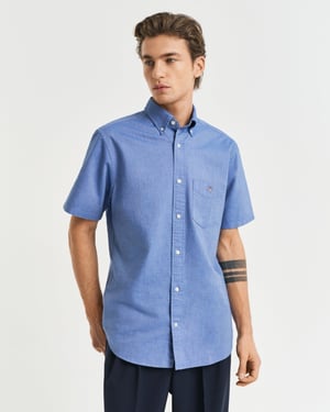 GANT Mens Regular Fit Short Sleeve Oxford Shirt