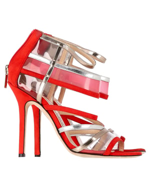 Jimmy Choo Maitai Sandals in Red Suede