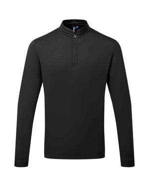 Premier Essential Coolchecker chef-kokshirt met lange mouwen voor heren (Zwart)
