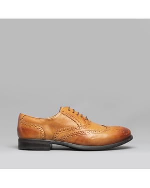 MONTY II Mens Leather Brogue Lace Ups Tan
