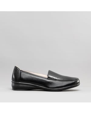 SALLY Womens Slip-On Loafers Black