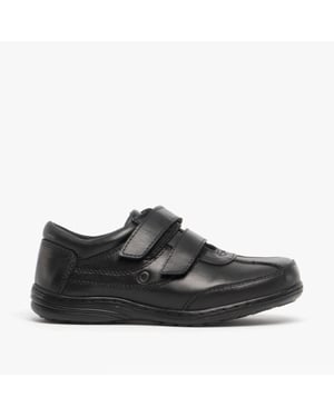 BILLY Boys Leather School Shoes Black