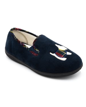 Padders DANDIE Womens (EE/EEE Fit) Full Slippers Navy
