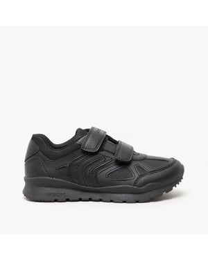 PAVEL B Boys Touch Fasten School Shoes Black
