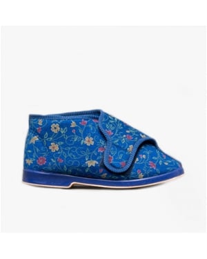 GBS BELLA Womens Extra Wide (E+) Boot Slippers Blue