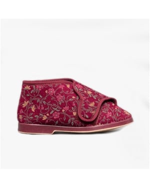 GBS BELLA Womens Extra Wide (E+) Boot Slippers Wine