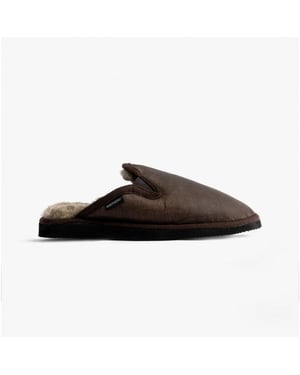 Shepherd ADAM Mens Sheepskin Mules Stone Oild Antique