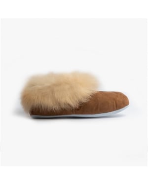 Shepherd ANNELIE Womens Sheepskin Full Slippers Chestnut