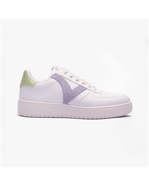 MADRID CONTRAST FAUX LEATHER Womens Trainers Pastel Multi