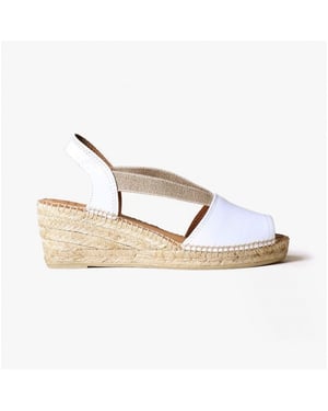 TEIDE Ladies Peep-Toe Espadrilles White
