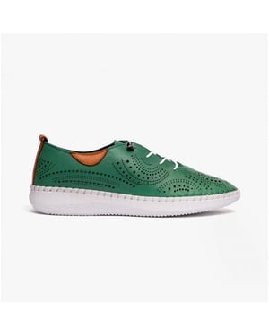 KATYA Ladies Bungee-Lace Trainers Green