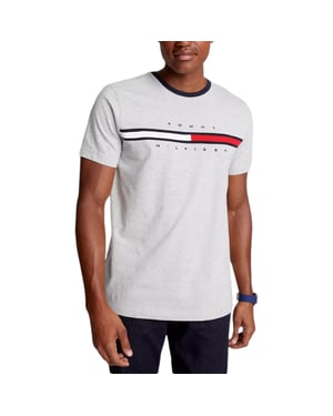 Tommy Hilfiger Mens T Shirts Signature Stripe Tee