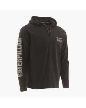 CAT 1510425 Heren Katoenen Hoodie Langemouw T-Shirt Zwart