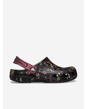 Crocs Flickor Classic Ditsy Floral Clog i Svart