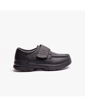 TONY Mens Touch Fasten Shoes Black