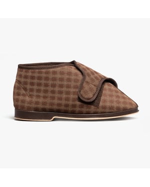 GBS KESWICK Mens Boot Slippers Brown