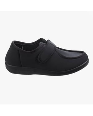GBS Med NORTHWICK Womens Extra Wide Slippers Black