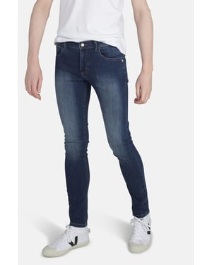Blue Organic Cotton Skinny Fit Mid-Rise Denim Jeans