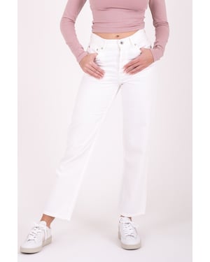 Ecru Organic Straight Leg Denim Jeans